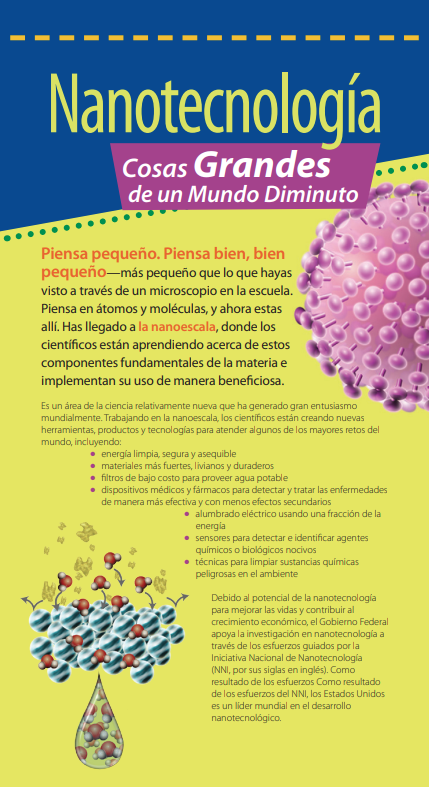 Big Things from a Tiny World brochure, Spanish version