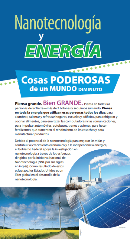 Nanotechnology and Energy: Powerful Things from a Tiny World, Spanish Version