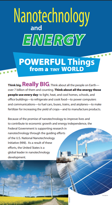 Nanotechnology and Energy: Powerful Things from a Tiny World
