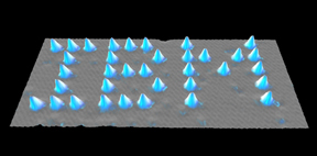 Image of IBM spelled in xenon atoms