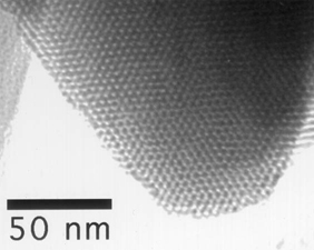 image of MCM-41 pore structure