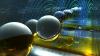Artist’ rendition of barcoded beads being scanned.