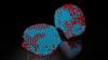 3D depiction of iron and platinum nanoparticle