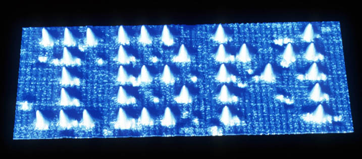 Xenon-IBM image written with 35 xenon atoms