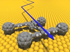 Nanocar with buckyball wheels